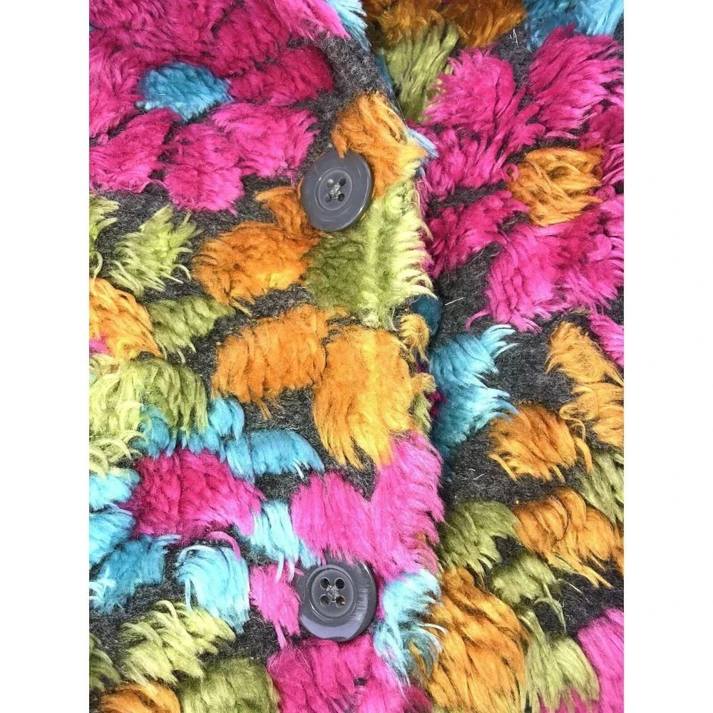 HANNA ANDERSSON 90‎ Floral Fuzzy STUNNING coat PLUSH 3t Girls Jacket